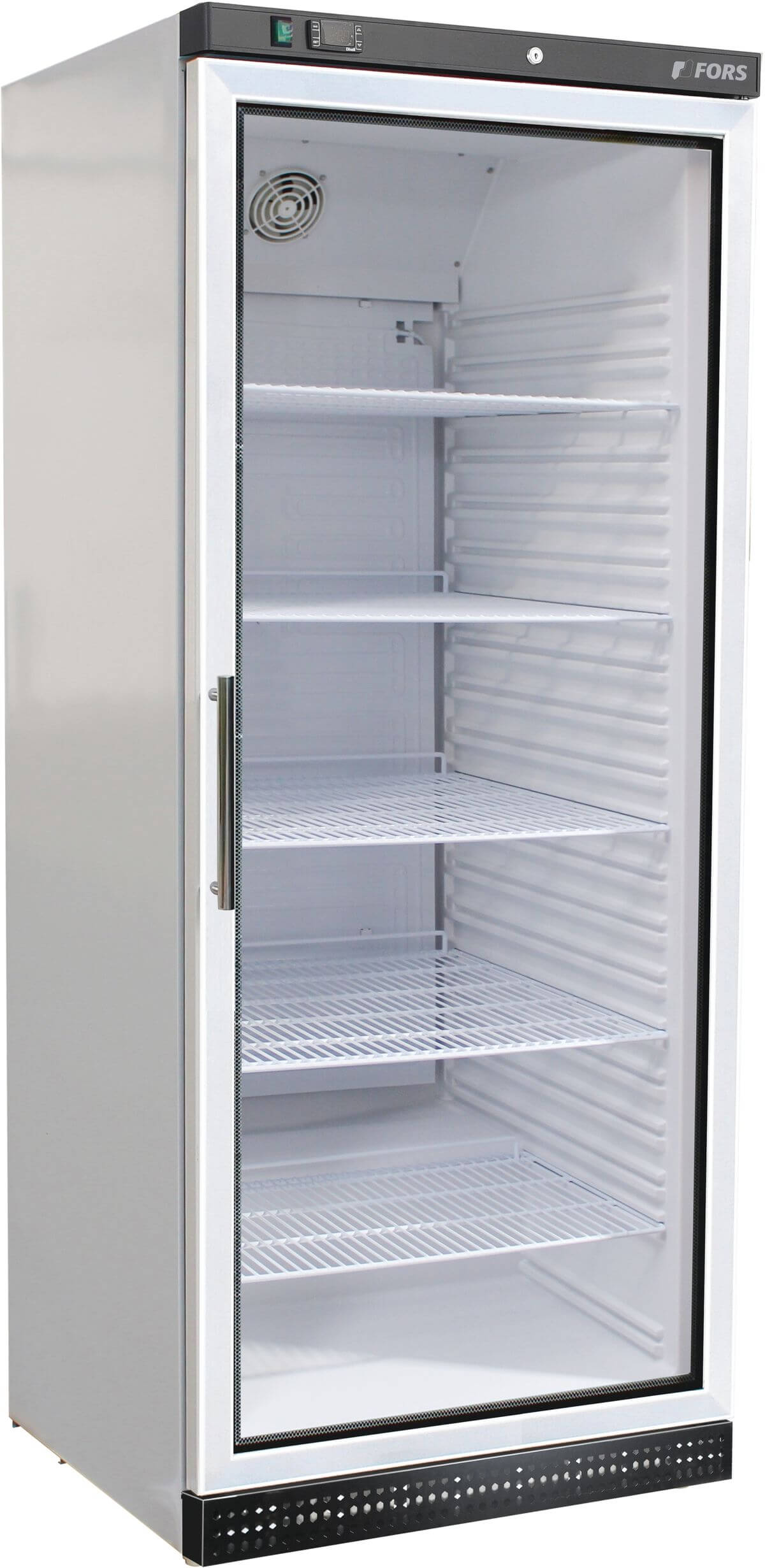 FORS Gastronomie-Kühlschrank, Glastür, weiss, GN 2/1 GUCV 6000 WG