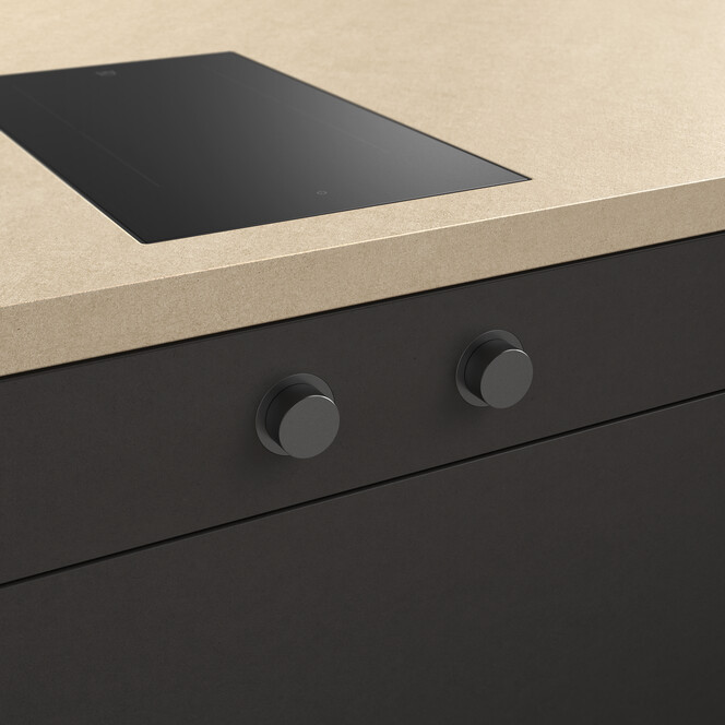V-ZUG Externe Drehschalter (2 Stück) für CookTop V2000 I302, I402, Schwarz