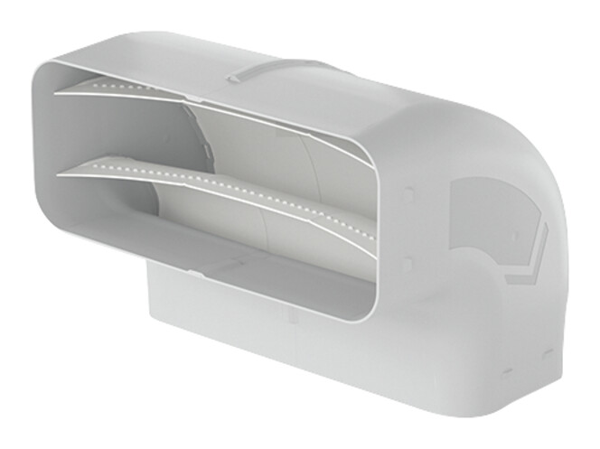 V-ZUG Prime Flachkanalbogen 90°, vertikal für Flachkanal, B 222 x H 89 x T 157 mm