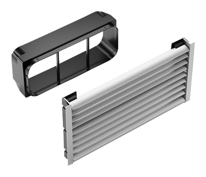 V-ZUG Prime Sockel-Lüftungsgitter, Edelstahlfarbig, geeignet für Sockelhöhe von 100 - 150 mm (kürzbar)