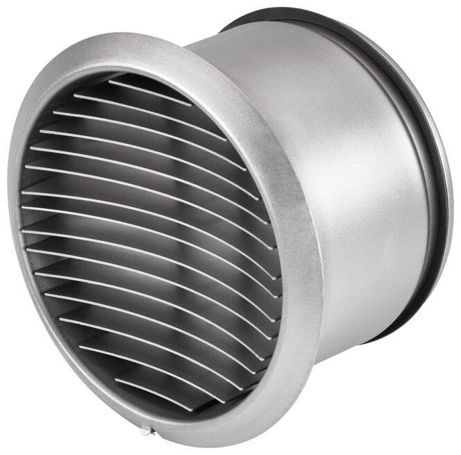 V-ZUG Prime Turbo Wetterschutzgitter rund, Edelstahl ohne Rückstauklappe, ø 150 mm